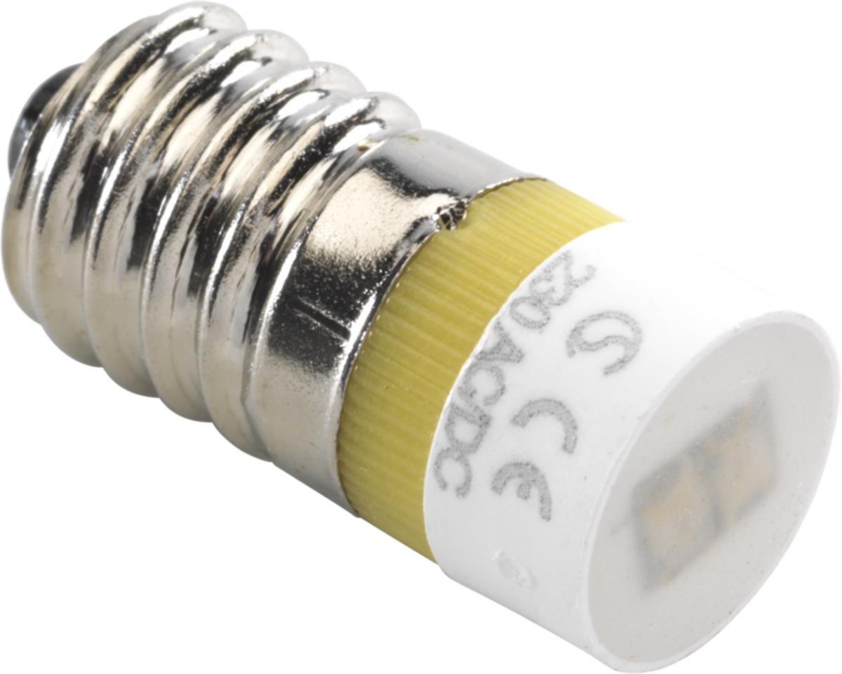 Afbeeldingen van E10-lamp met amberkleurige led voor drukknoppen 6A of signaalapparaten