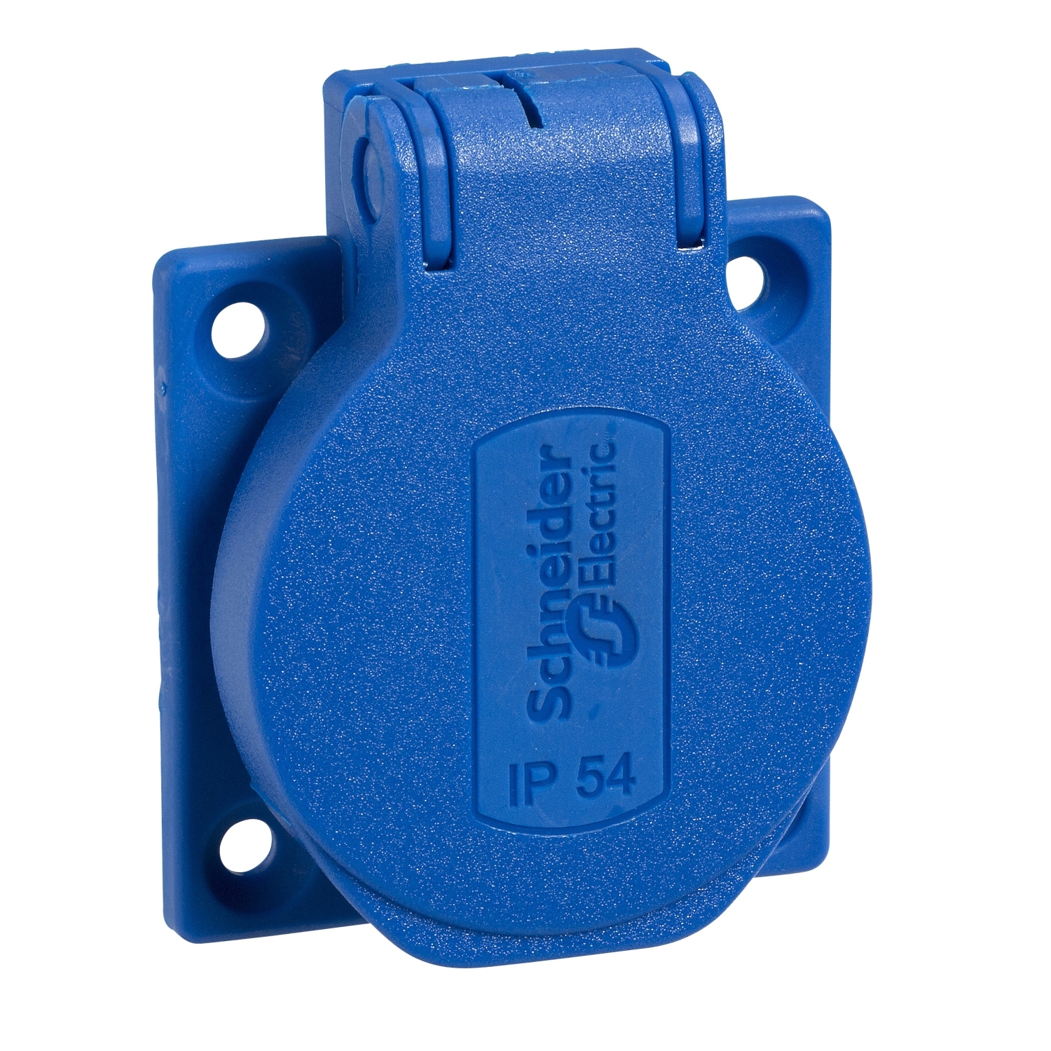 Afbeeldingen van PratiKa stopcontact-blauw-2P + E-10/16 A-250 V-Duits-IP54-verzonken-achter