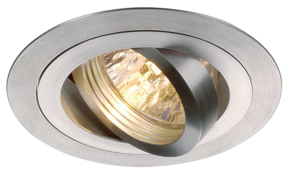 Afbeeldingen van NEW TRIA MR16 ROUND downlight, geborsteld aluminium, max. 50 W, incl. spiraalvee